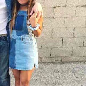 Pacsun Denim Patch Overalls Dress